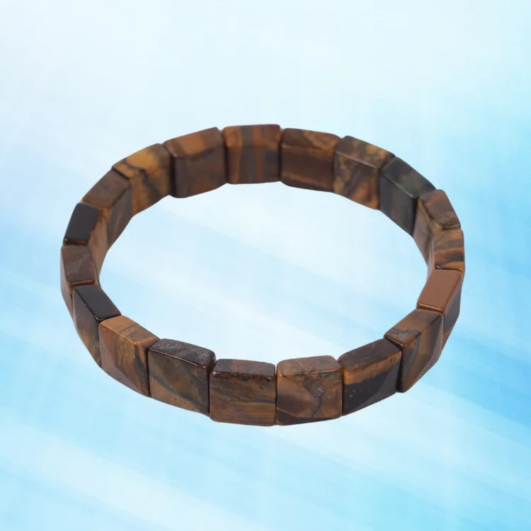 Natural Tiger Eye Pyramid Shaped Bracelet